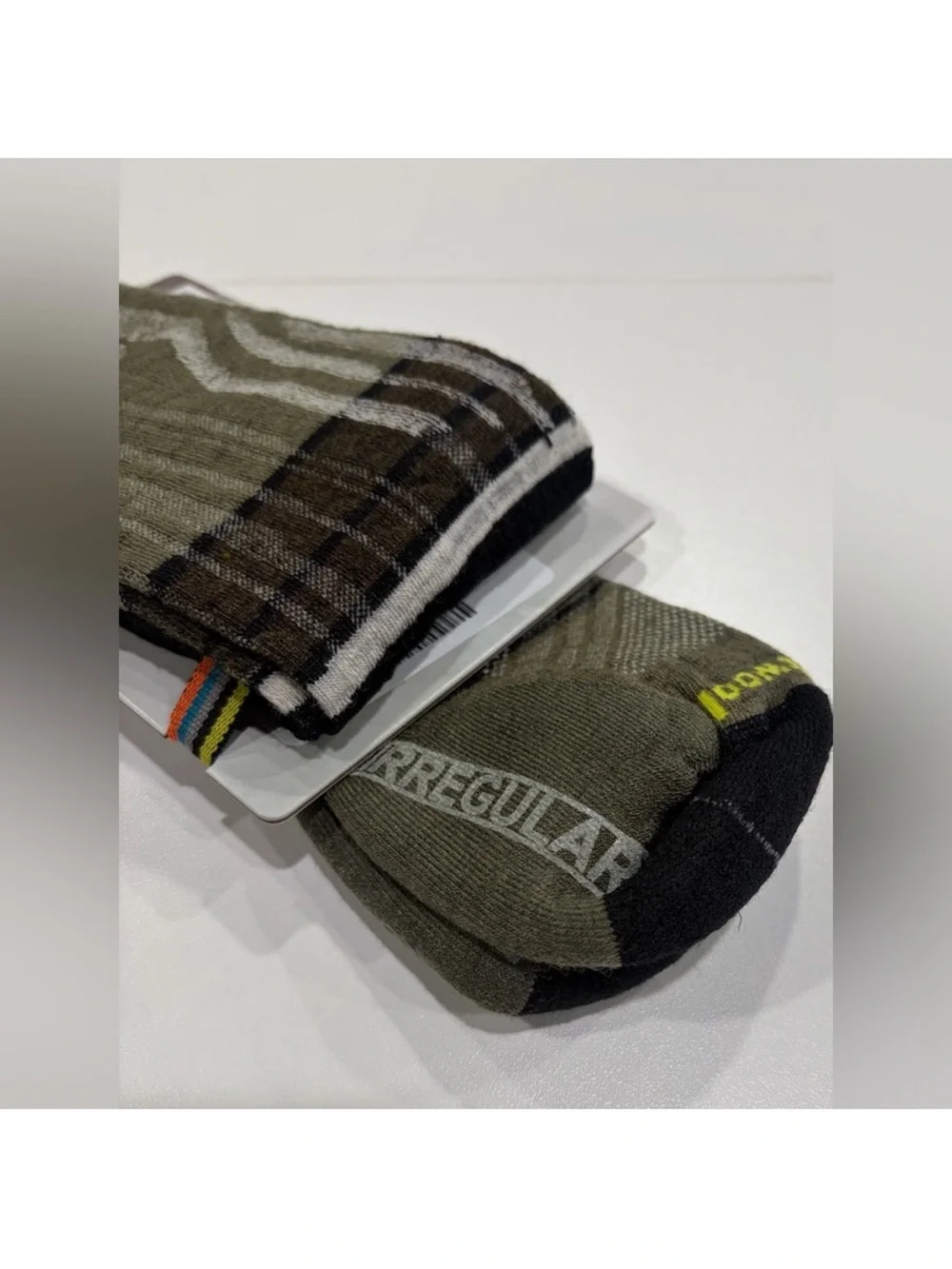 SmartWool Men's Medium Ski Targeted Cushion Summit Shot Socks NWT Green Tan